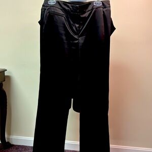 Black satin pants size 8, and small pocket in the front